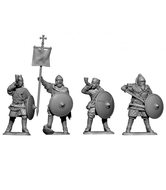 Grupo de mando de infantería visigoda parada