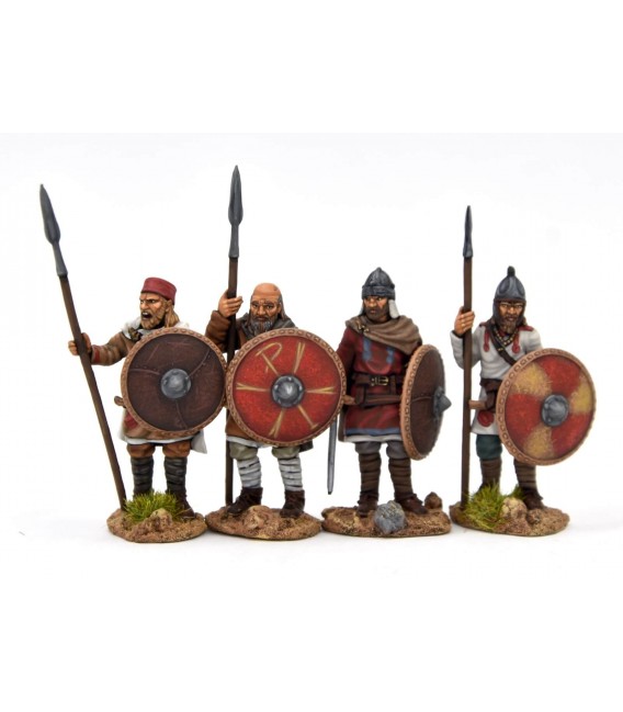 Visigoth unarmoured warriors standing 1