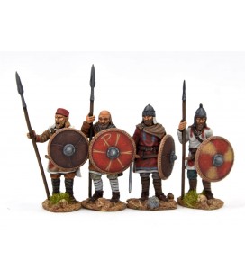 Guerreros visigodos sin armadura parados 1