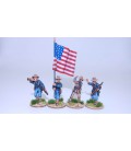 US Federal Infantry command group advancing