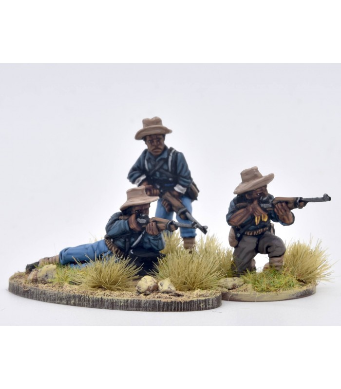 9th & 10th Cavalry (Buffalo soldiers) skirmishing - Miniaturas