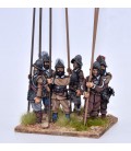 Armoured pikemen standing