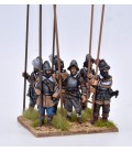 Armoured pikemen standing