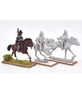 French Cavalry charging with pistol, breastplate and chapeay d'arme