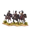 French Cavalry charging with sword, buff coat and chapeau d'arme