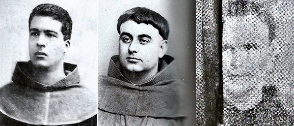 From left to right, friars Minaya, López Guillén and Cándido Gómez Carreño