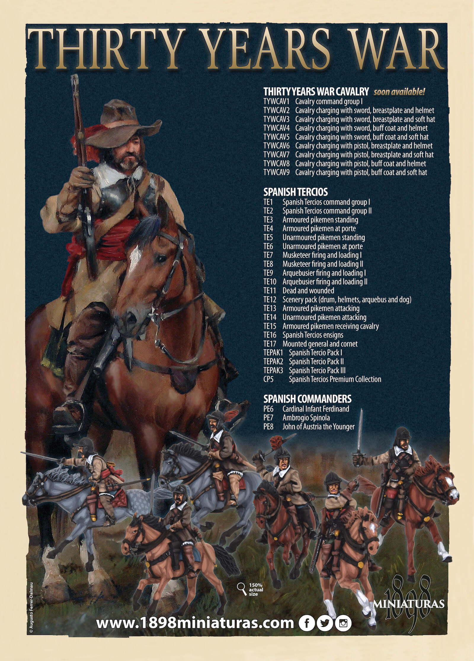Thirty Years War cavalry miniatures 1898 miniaturas 28mm caballería guerra de los treinta años