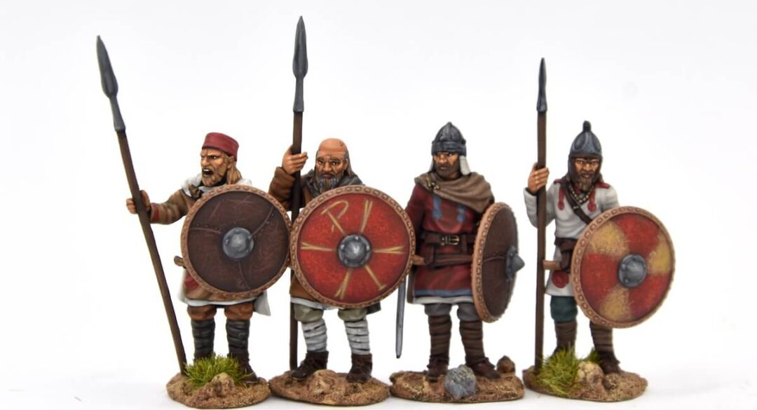Visigoth unarmoured warriors, standing
