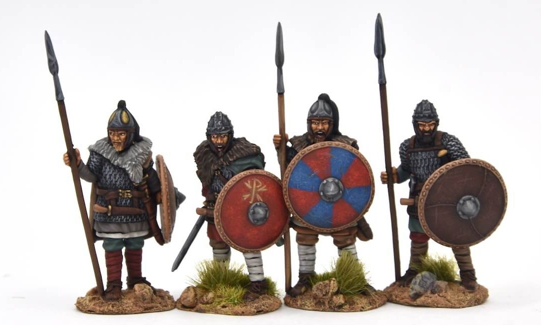 Visigoth armoured warriors, standing